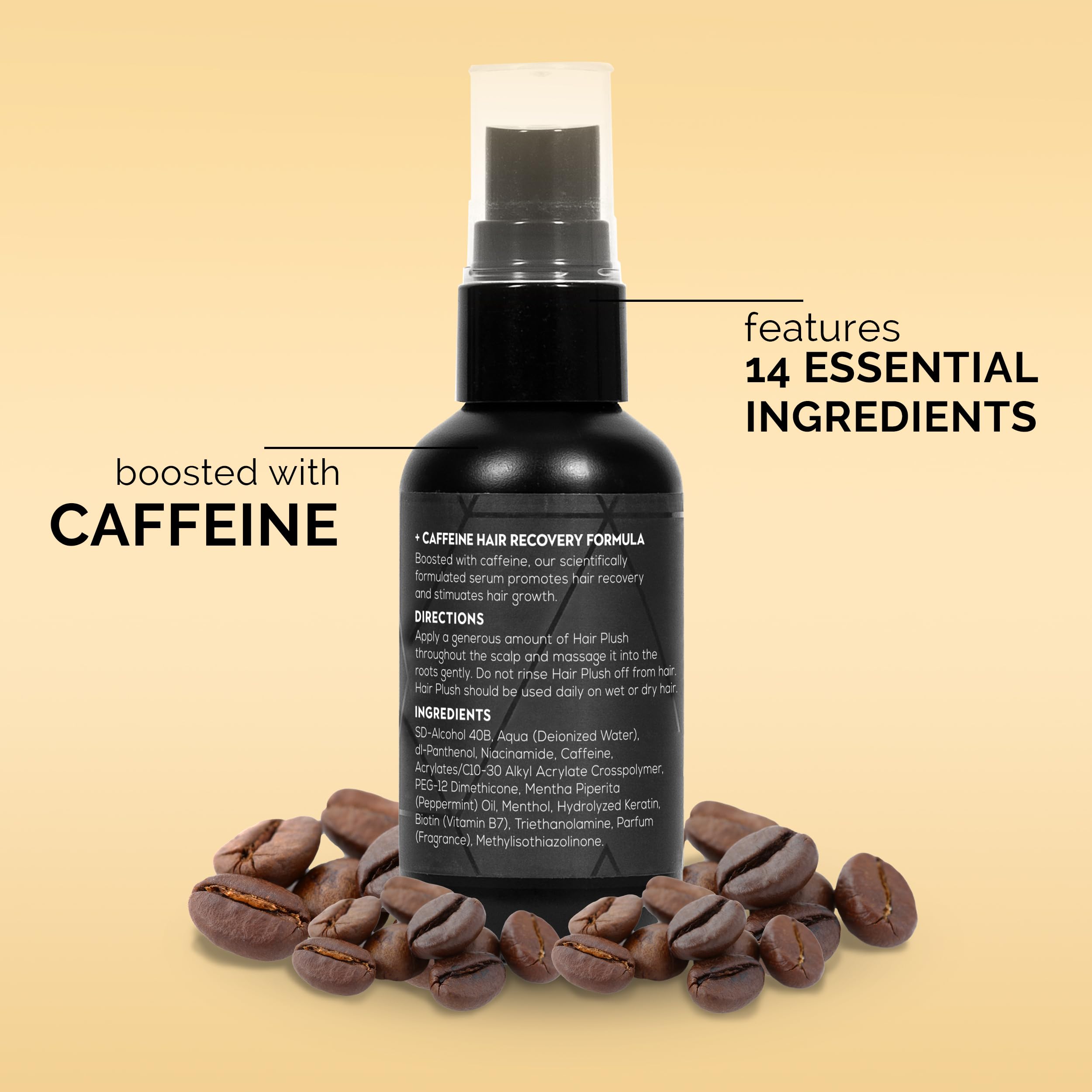 Ultrax Labs Hair Plush dropper applying serum to the scalp for even coverage.