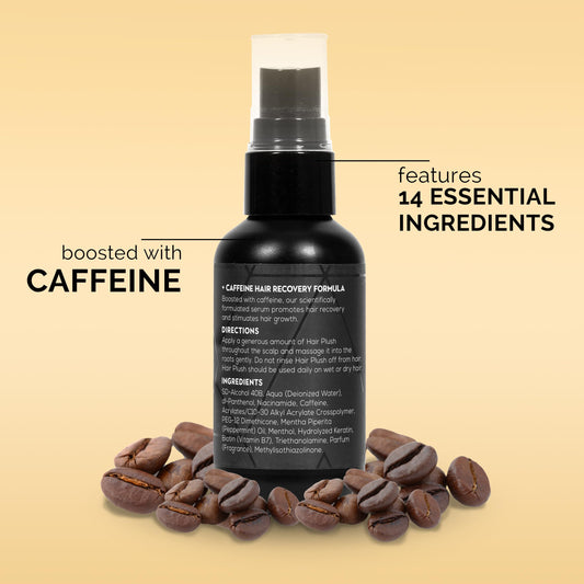 Ultrax Labs Hair Plush dropper applying serum to the scalp for even coverage.