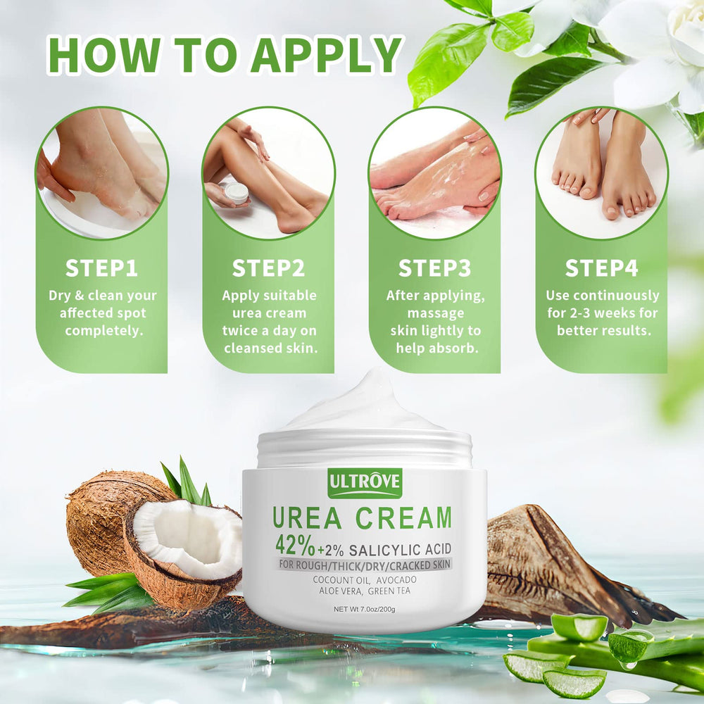 Ultrove Urea Cream combines urea and salicylic acid for renewal.