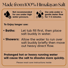 UMAID Salt Buddy in tub ready for a warm, mineral-rich soak.
