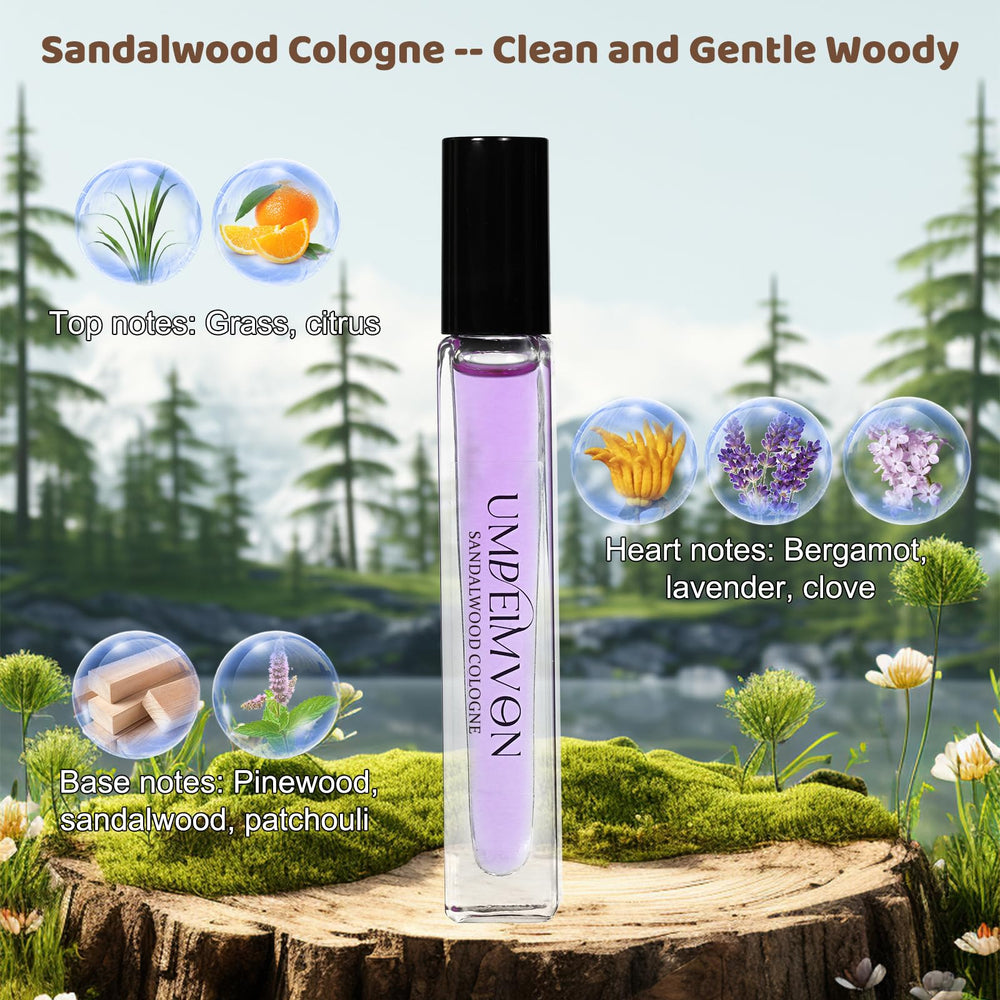 Umpeimvon 3Pack Agarwood Cologne bottle with warm, luxurious scent