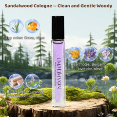 Umpeimvon 3Pack Agarwood Cologne bottle with warm, luxurious scent