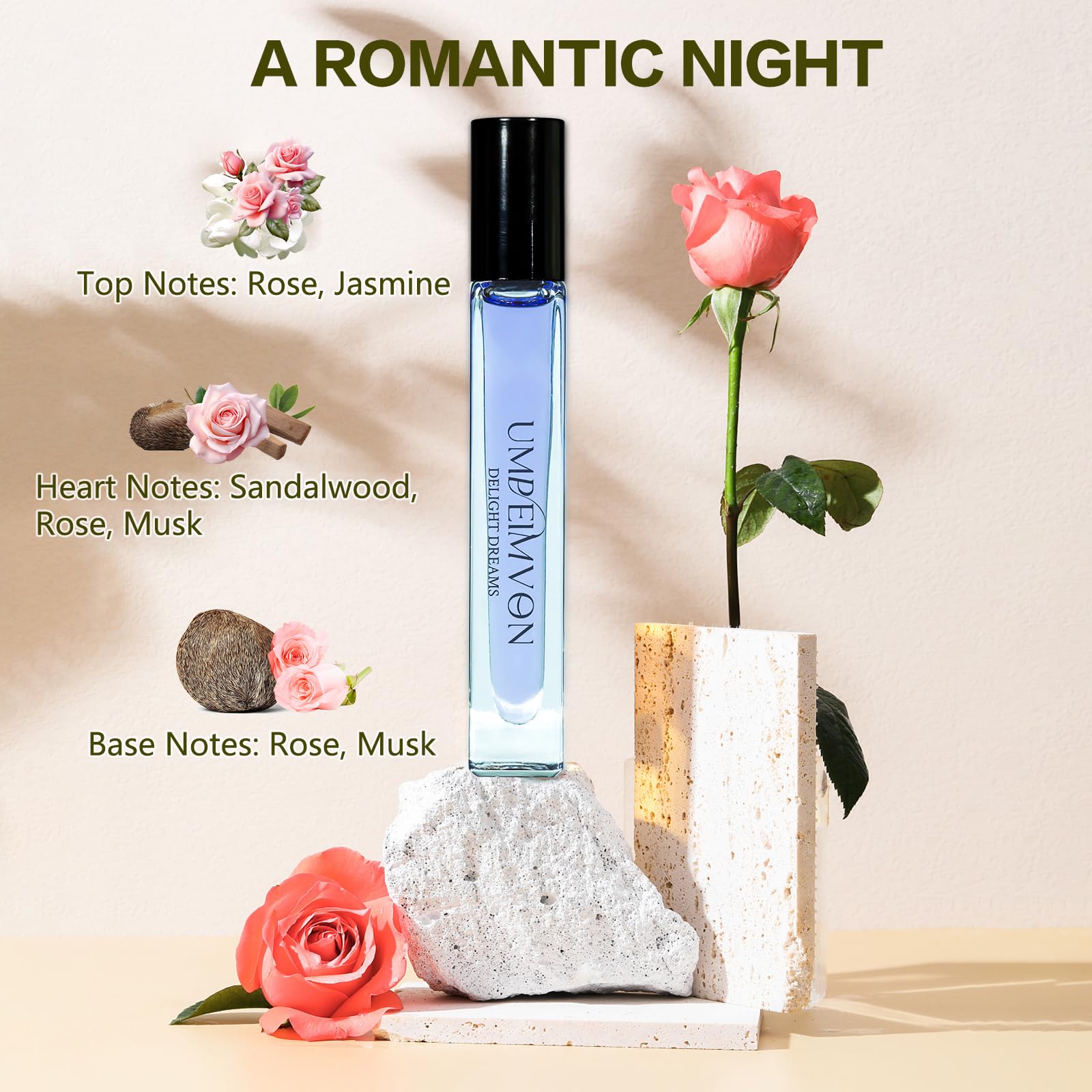 Umpeimvon Travel size roll-on bottle for on-the-go touch-ups