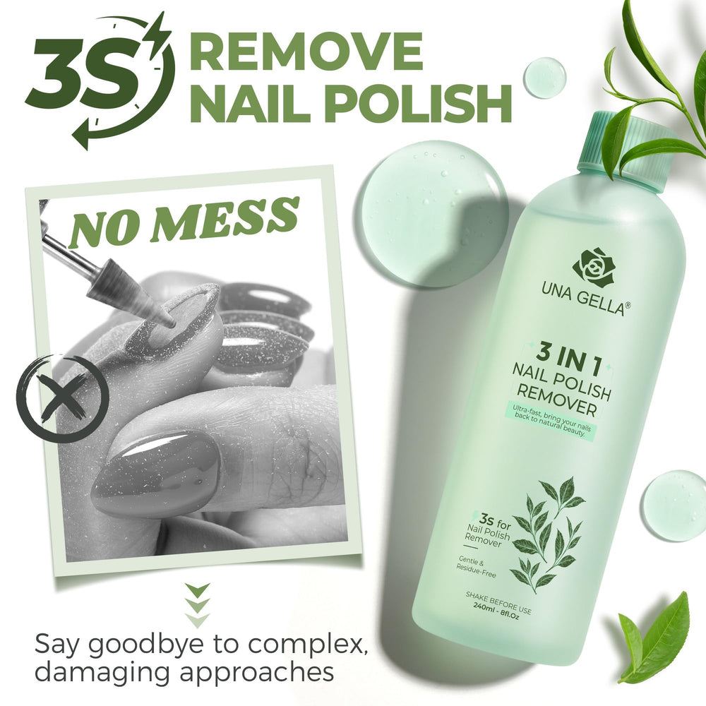 UNA GELLA cotton pad with remover ready for polish removal