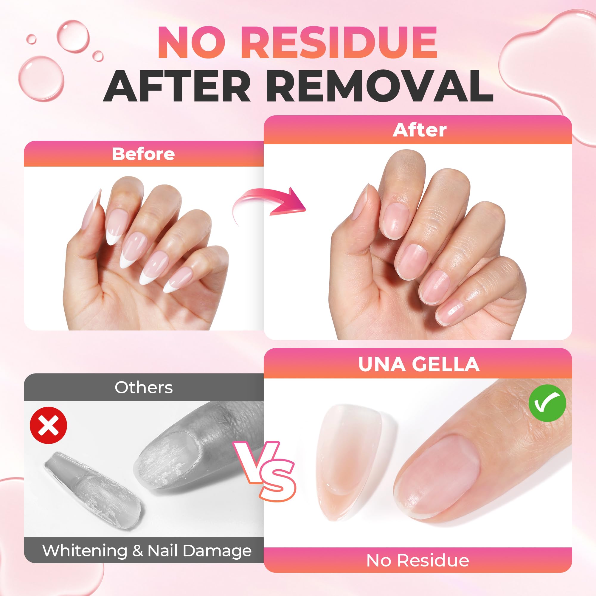UNA GELLA precision crystal stick aiding careful nail lift.
