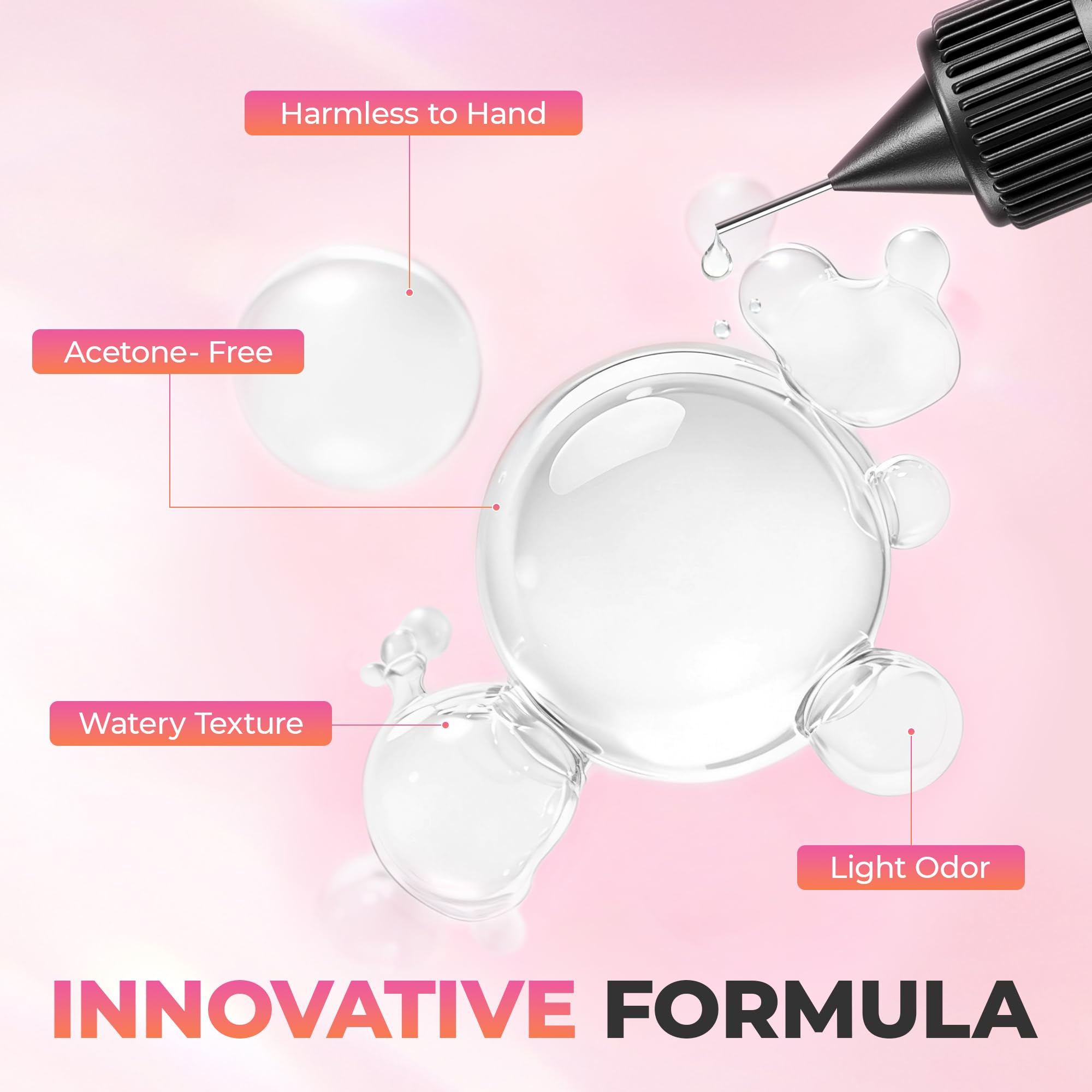 UNA GELLA Reusable nail tips stay intact after gentle removal.
