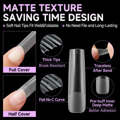 UNA GELLA soft gelly tip material delivers a flexible, comfortable nail extension experience.