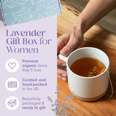 Unboxme Gifts lavender bath bomb provides spa-like soak at home.