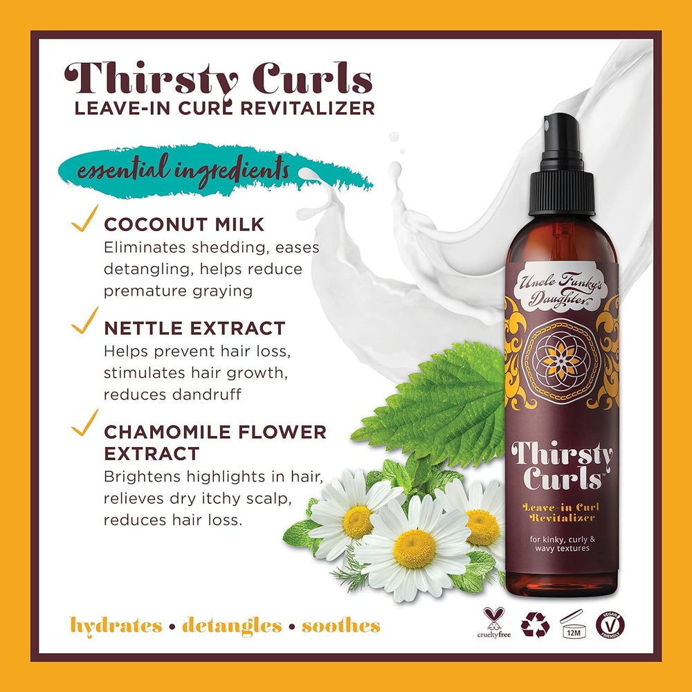 Frizz revival with Uncle Funky's Daughter Thirsty Curls on tired curls