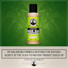 Uncle Harry's Hair Gel on hair demonstrates control and natural shine without weighing hair down.