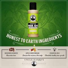 Uncle Harry's Pure Natural Ingredients label highlights vegan, gluten-free formulation.