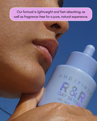 Undefined Beauty R&R Day Serum hydrated skin after application.