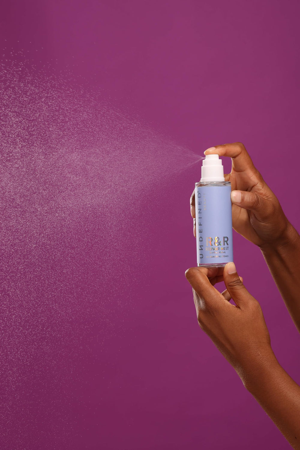 Undefined Beauty R&R Repair Mist clear liquid in vial suggests gentle care