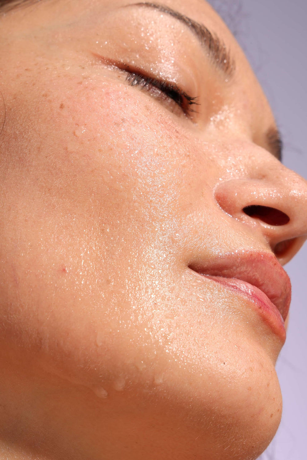 Undefined Beauty R&R Repair Mist application on the face for soothing refresh