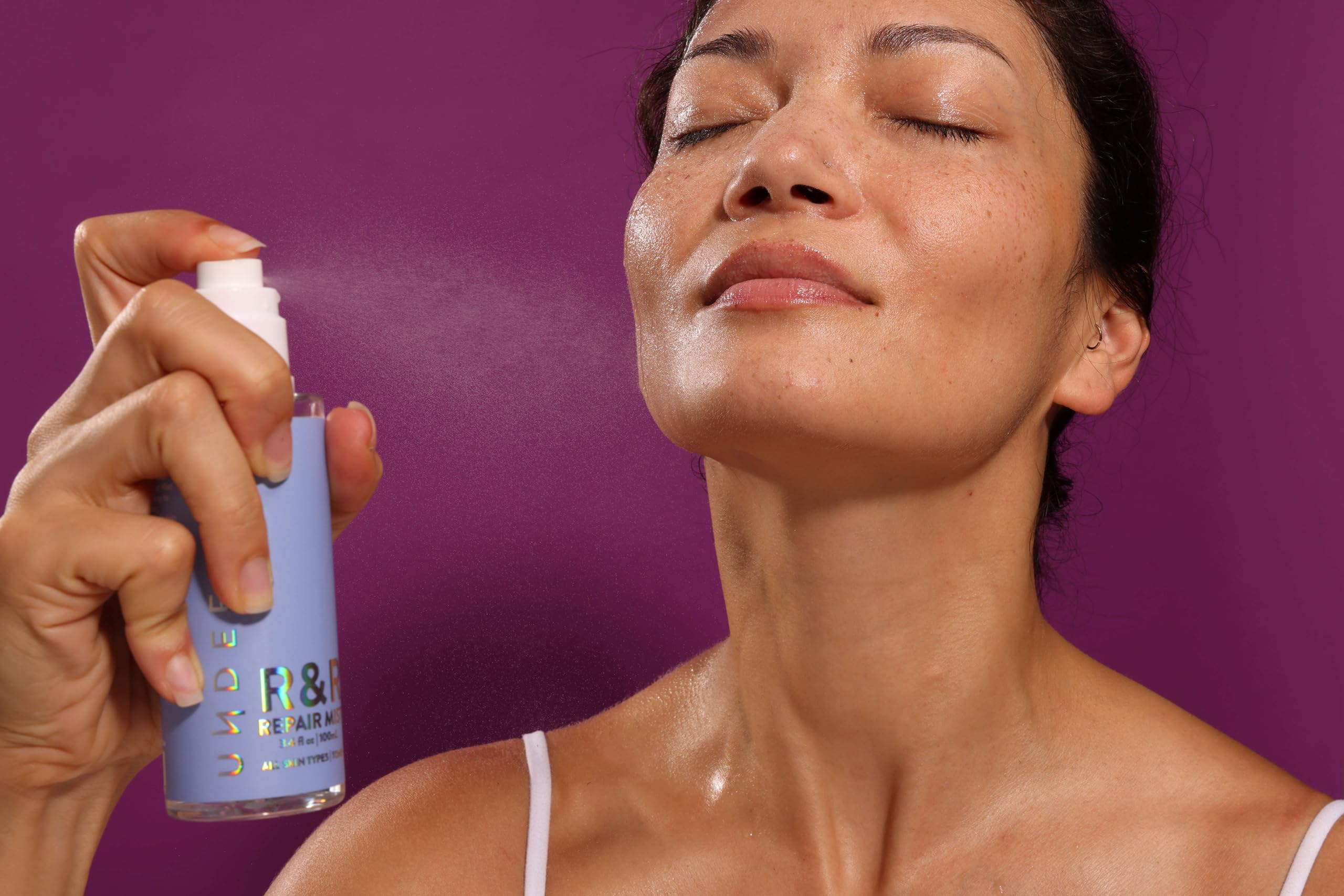 Undefined Beauty R&R Repair Mist fits in bags for quick refresh