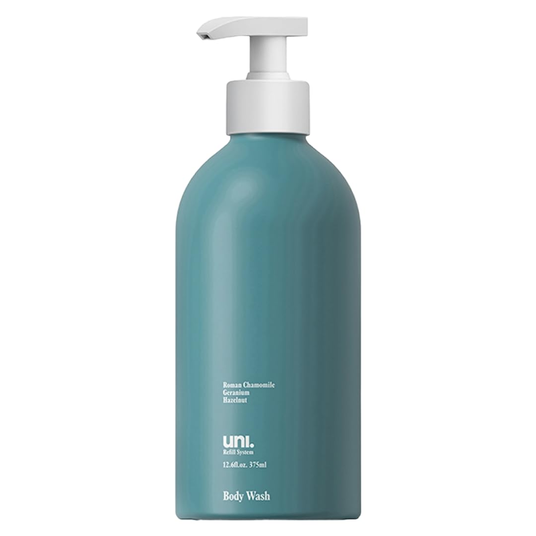 Uni Skin Shield bottle pour shows luxurious foam for daily cleansing.