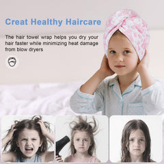 Unicorn Castle towel fits all hair types and ages, 24 by 8.3 inches.