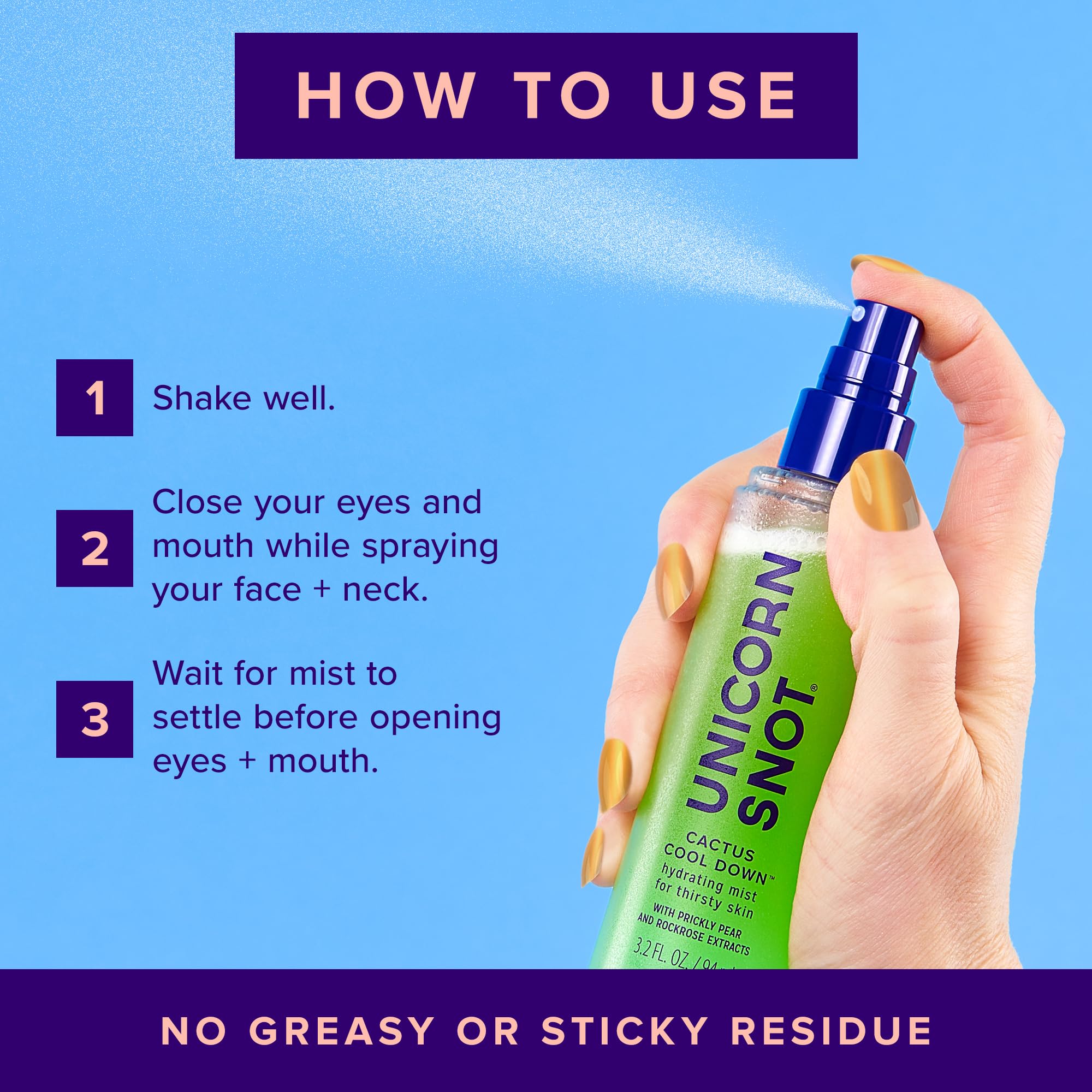 Unicorn Snot Cactus Cool Down includes blue light shielding for daily protection.