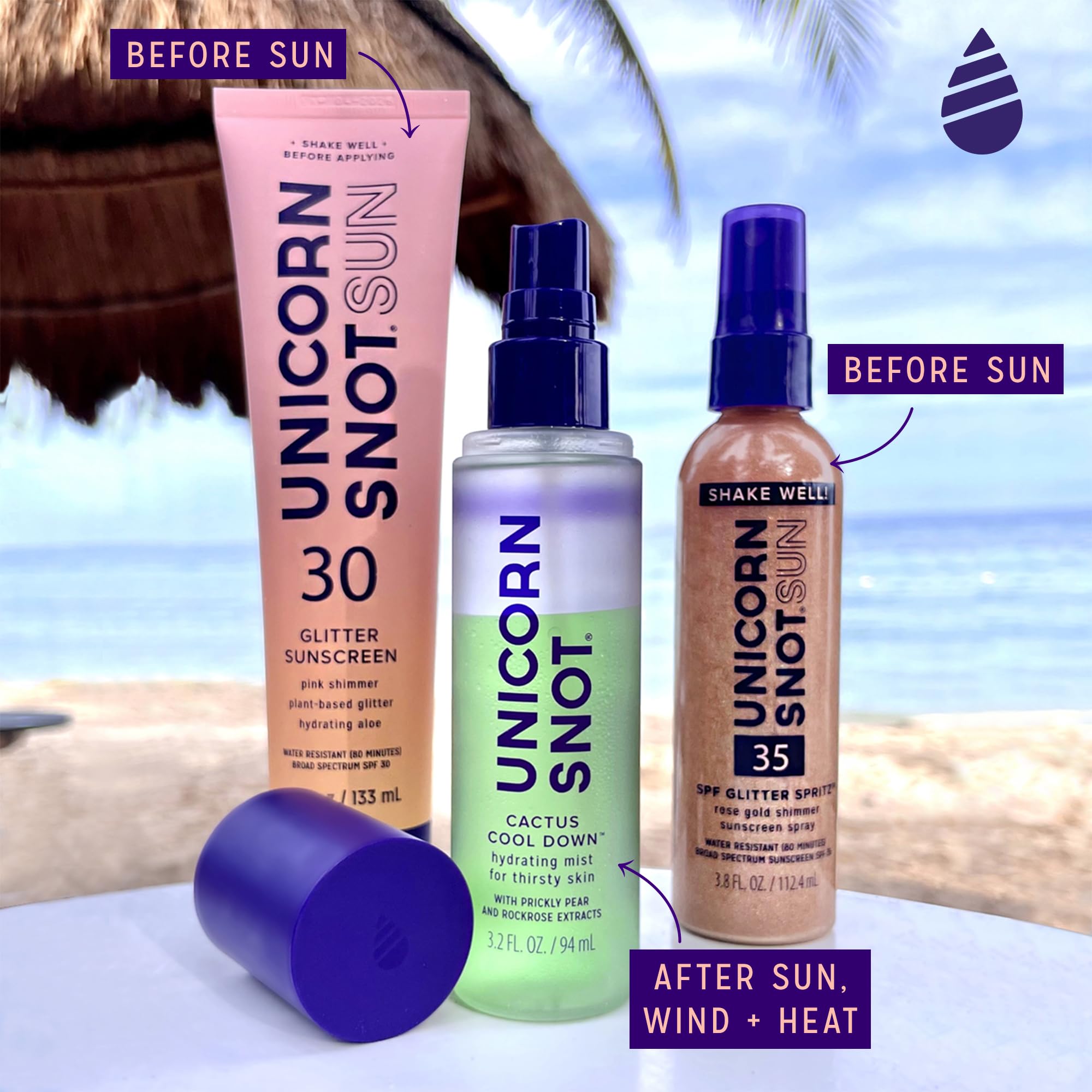 Unicorn Snot Cactus Cool Down doubles as a light makeup primer.