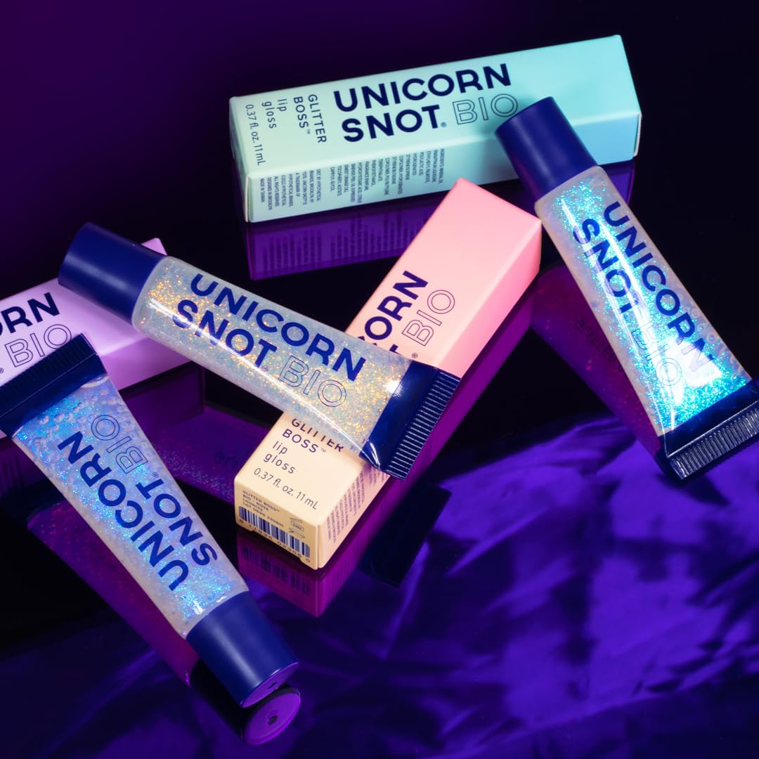 Unicorn Snot Glitter Boss vegan cruelty-free badge showcases ethical glamour.