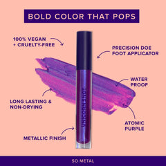 UNICORN SNOT Liquid Metal Lip Paint LAVA application for high-impact color