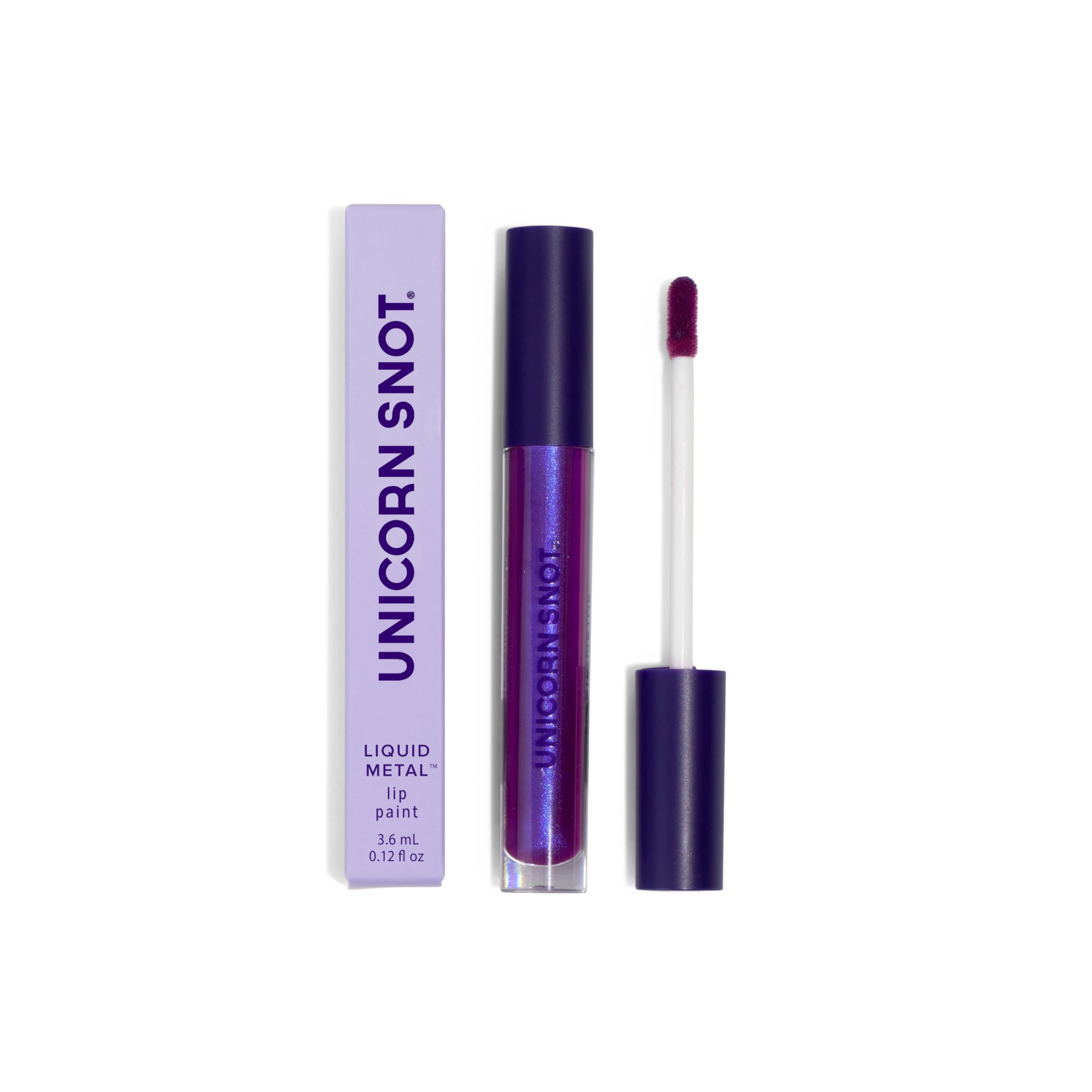 UNICORN SNOT Liquid Metal Lip Paint RUST close-up with earthy metallic tone