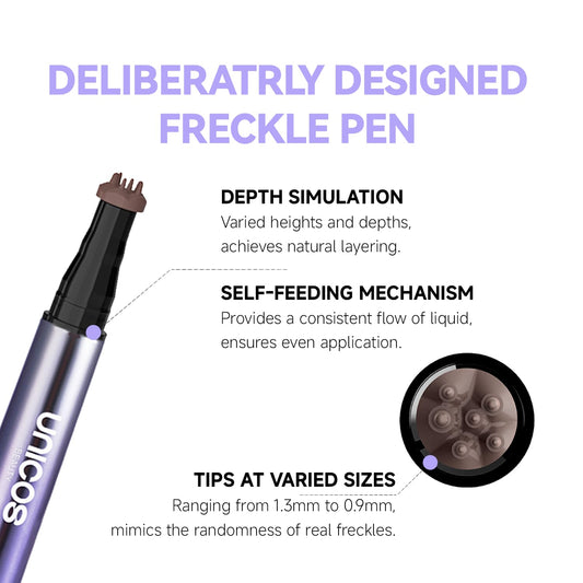 Unicos Freckle Stamp precision tip enabling varied freckles sizes and placements
