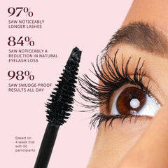 Unidollss Tubing Mascara warm-water release eases removal.