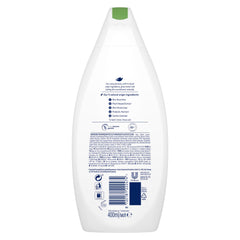 Unilever Body Wash label closeup shows trusted brand and purpose.