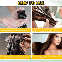 UniNestia Chestnut Brown Shampoo bottle with herbal formula label.