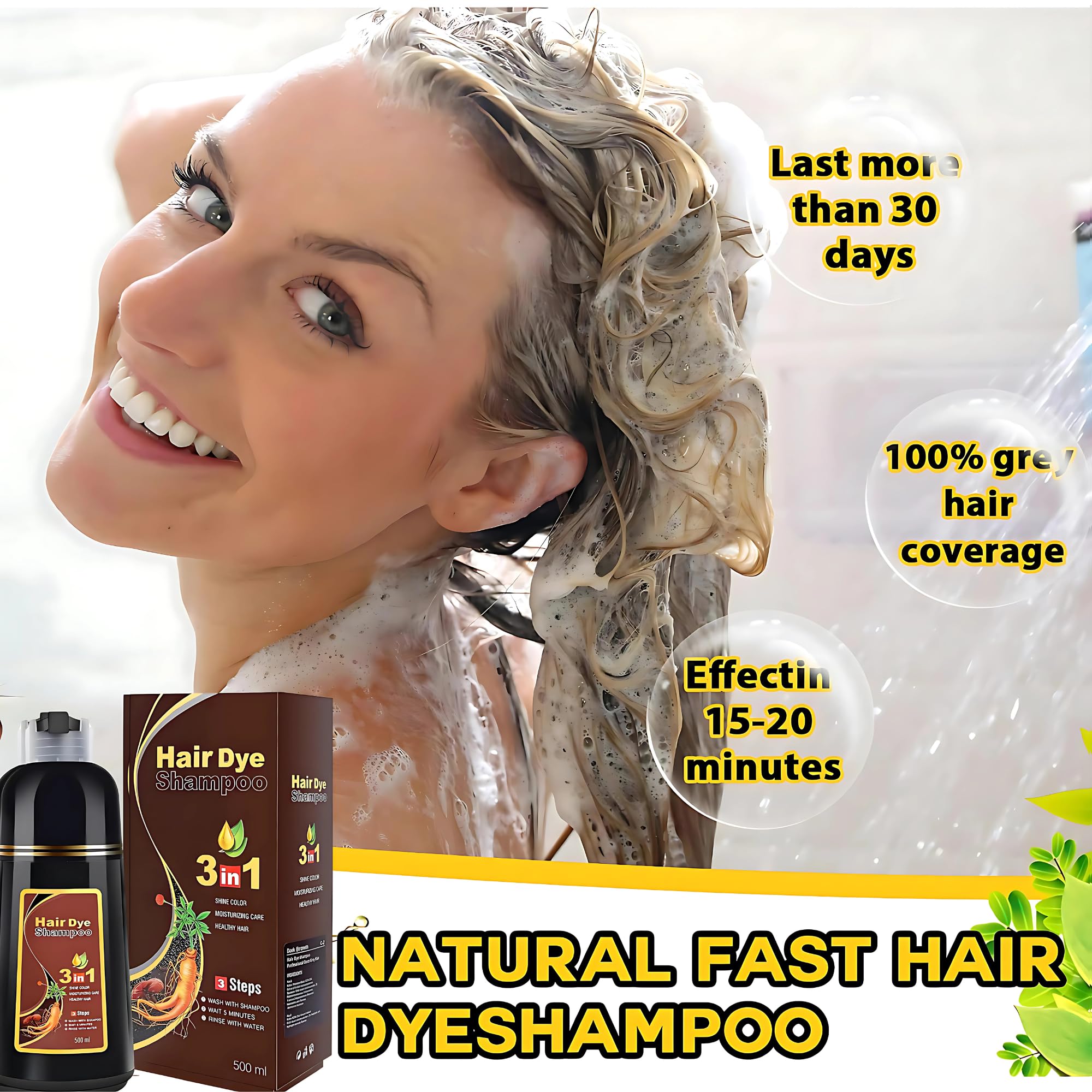 UniNestia Chestnut Brown Shampoo result: soft and shiny hair.