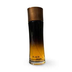 United Scents Black Point bronze-cap closeup emphasizes luxe finishing for gifting appeal.