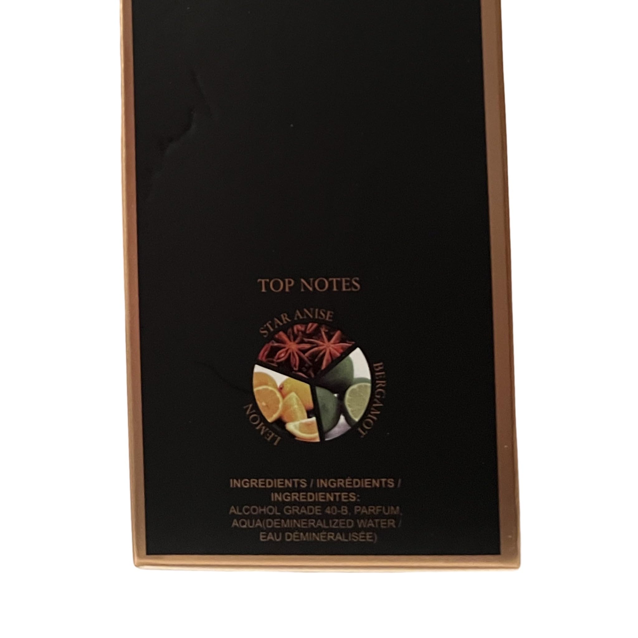 United Scents Black Point top notes of bergamot and lemon offer a fresh opening.