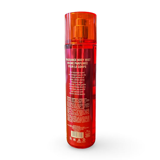 United Scents Oriental Cherry Blossom Mist spritz showcases travel-friendly bottle for on-the-go scent.