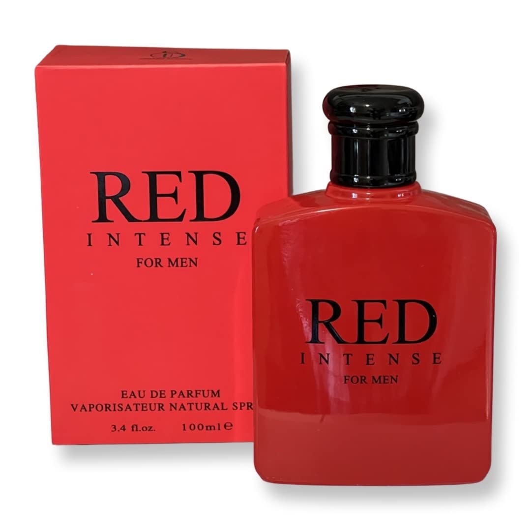 United Scents Red Intense bottle shown for bold day wear