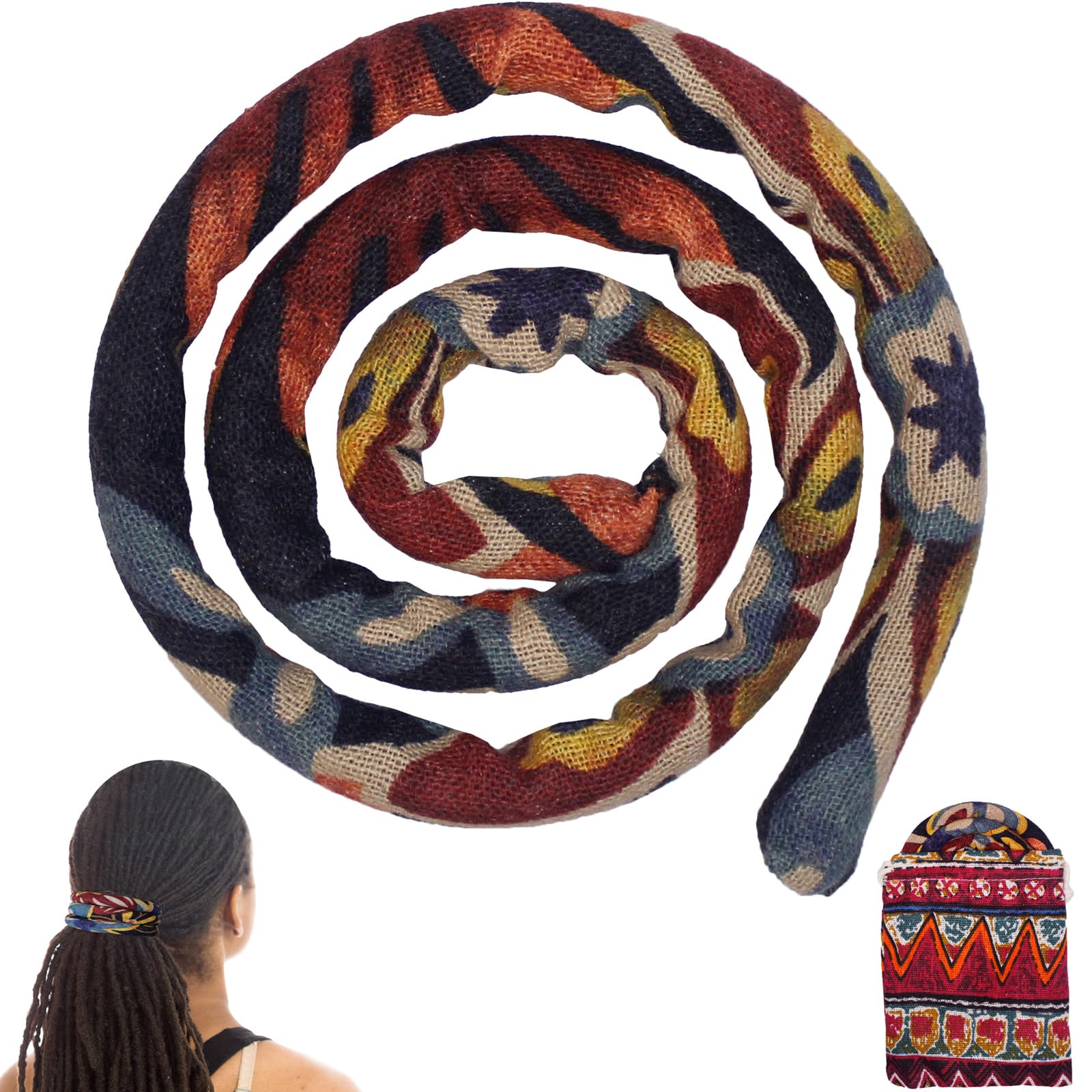 Universal Spiral Lock Hair Tie wraps dreads securely without slipping
