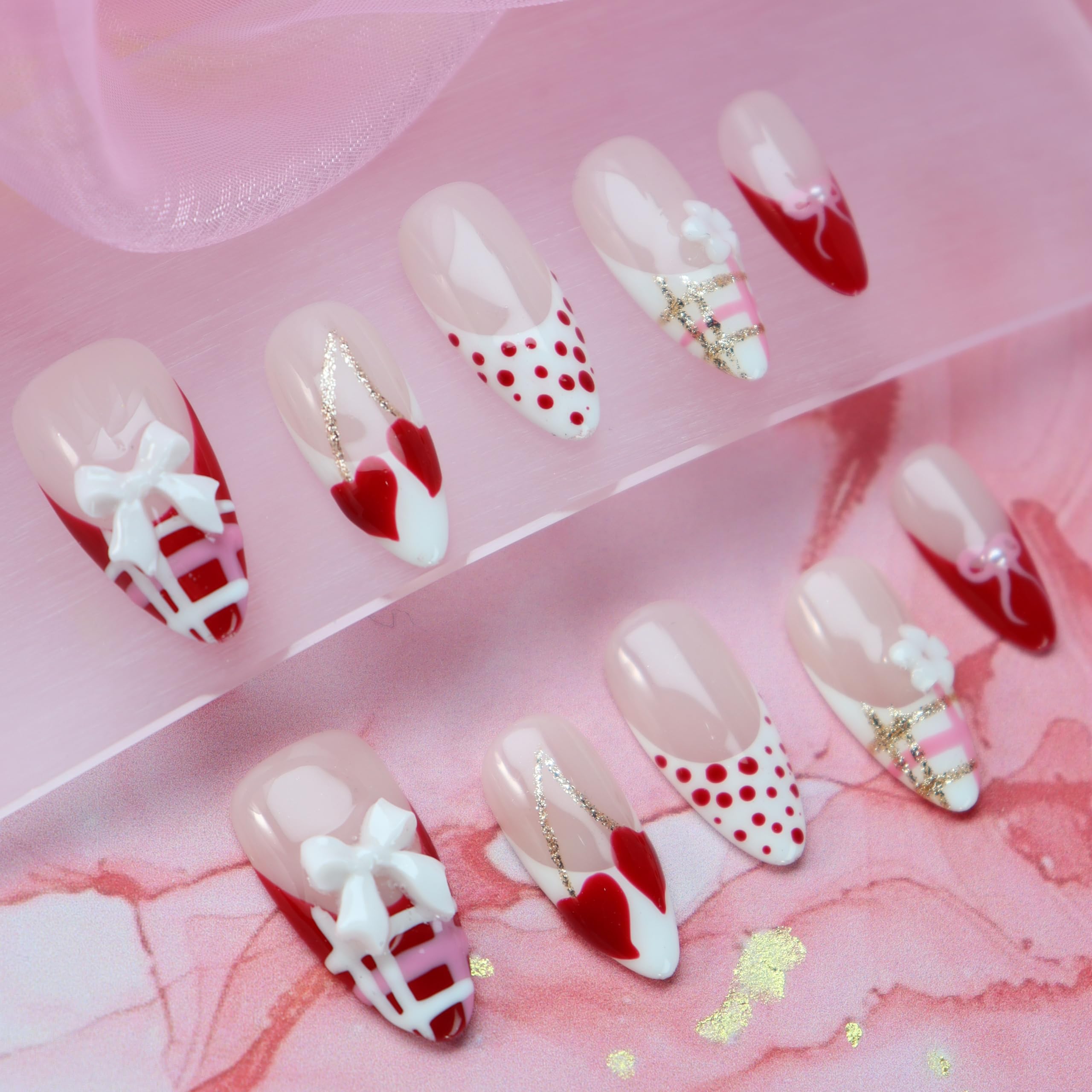 UNIYVOH stiletto-shaped nails offering durable, natural-looking extension at home
