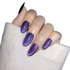 UNIYVOH cat eye nails in mysterious purple for daily elegance