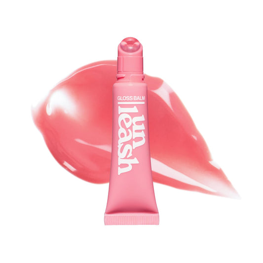 UNLEASHIA Sunset Dazzle Gloss Balm tube applicator for smooth blending.