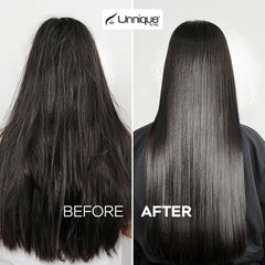 Unnique By Lag spray detangles hair, making brushing easier after washing.