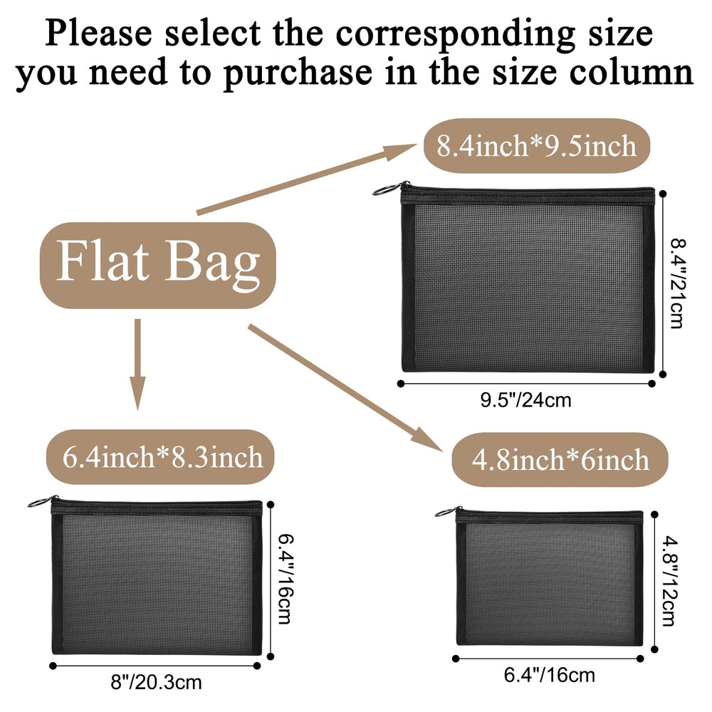 Unoutur mesh makeup bag with zipper provides secure travel storage