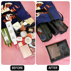 Unoutur multi-pack holds cosmetics, brushes, keys, or coins during trips