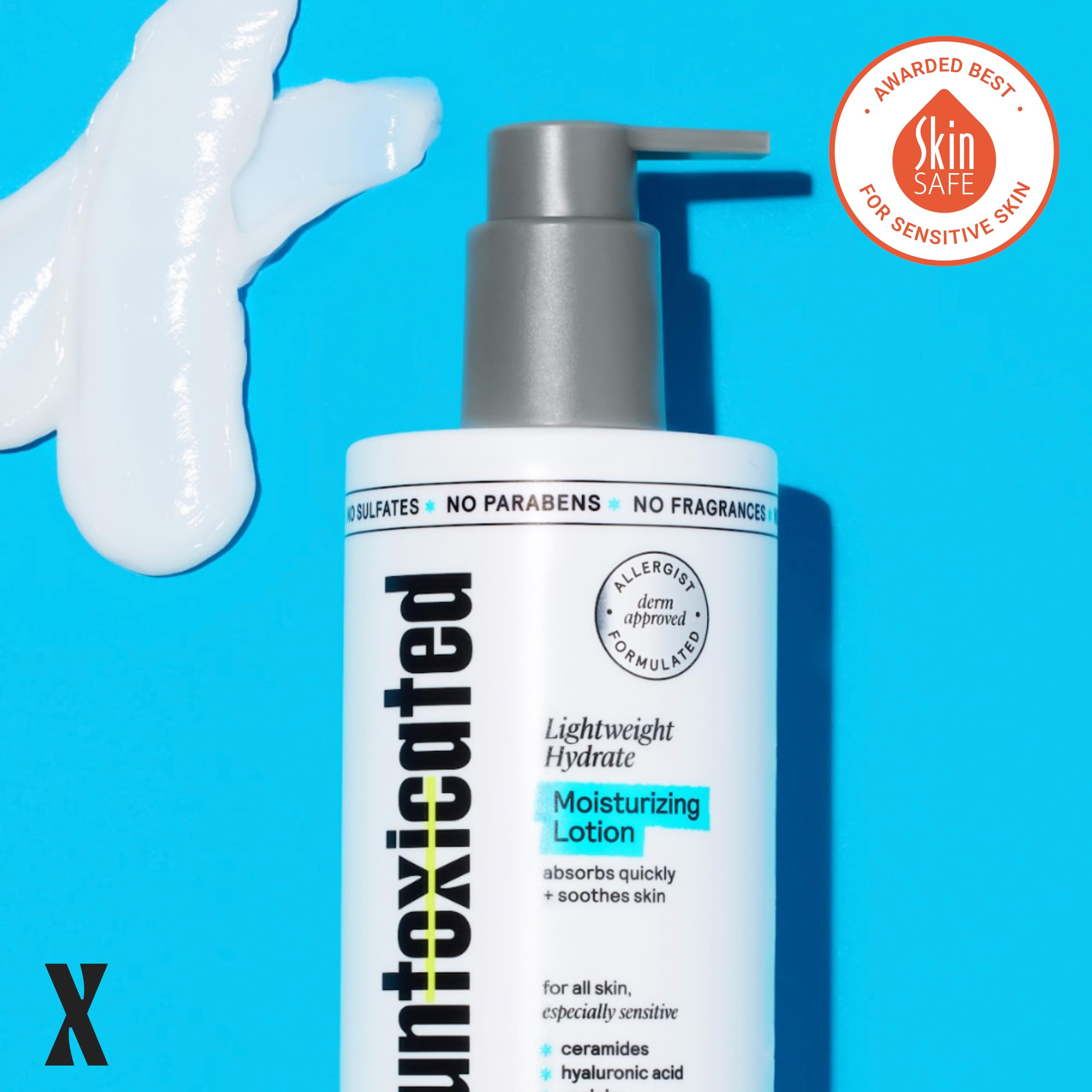 Hands applying Untoxicated Moisturizing Lotion for daily use