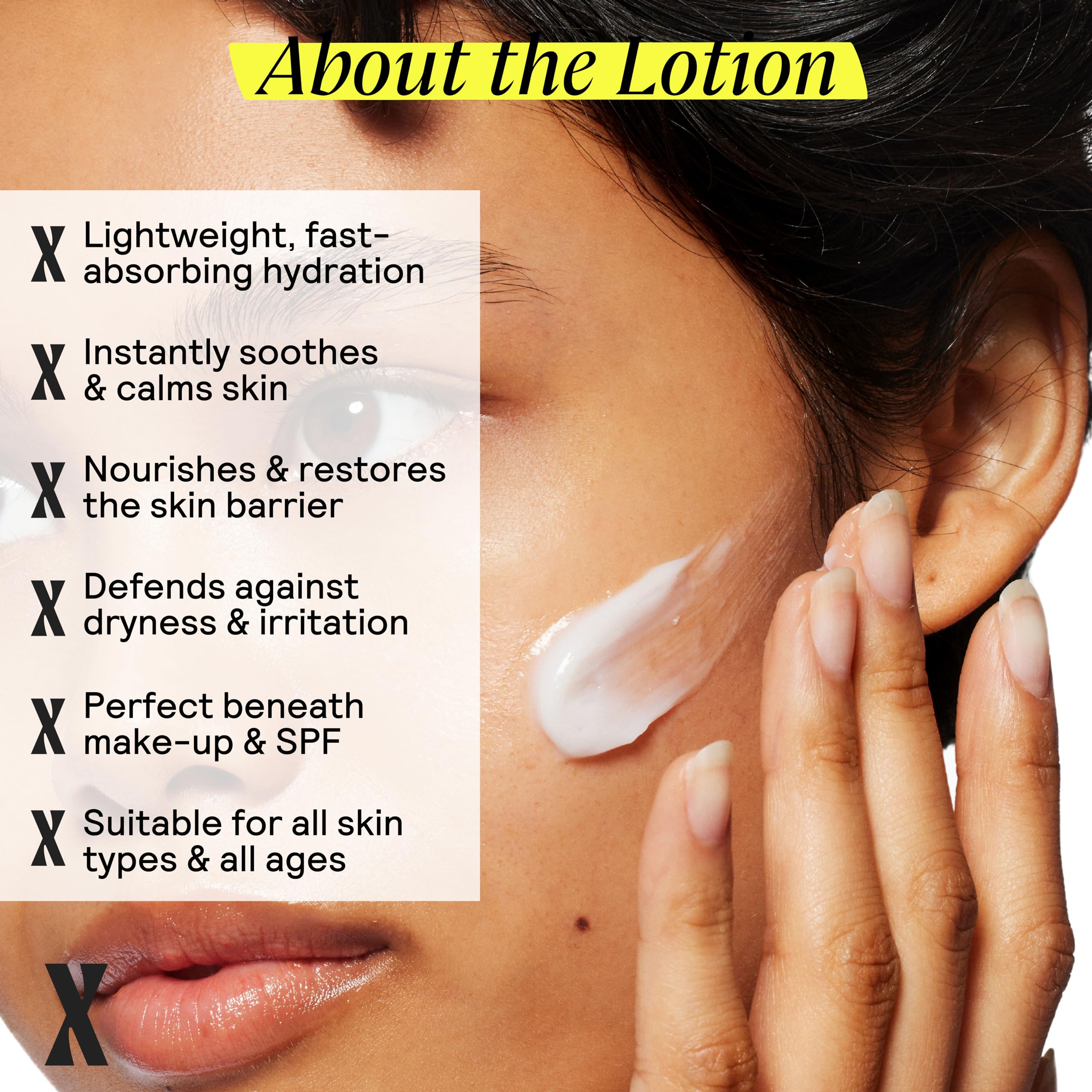 Pump bottle of Untoxicated Moisturizing Lotion highlights oil-free, non-greasy feel