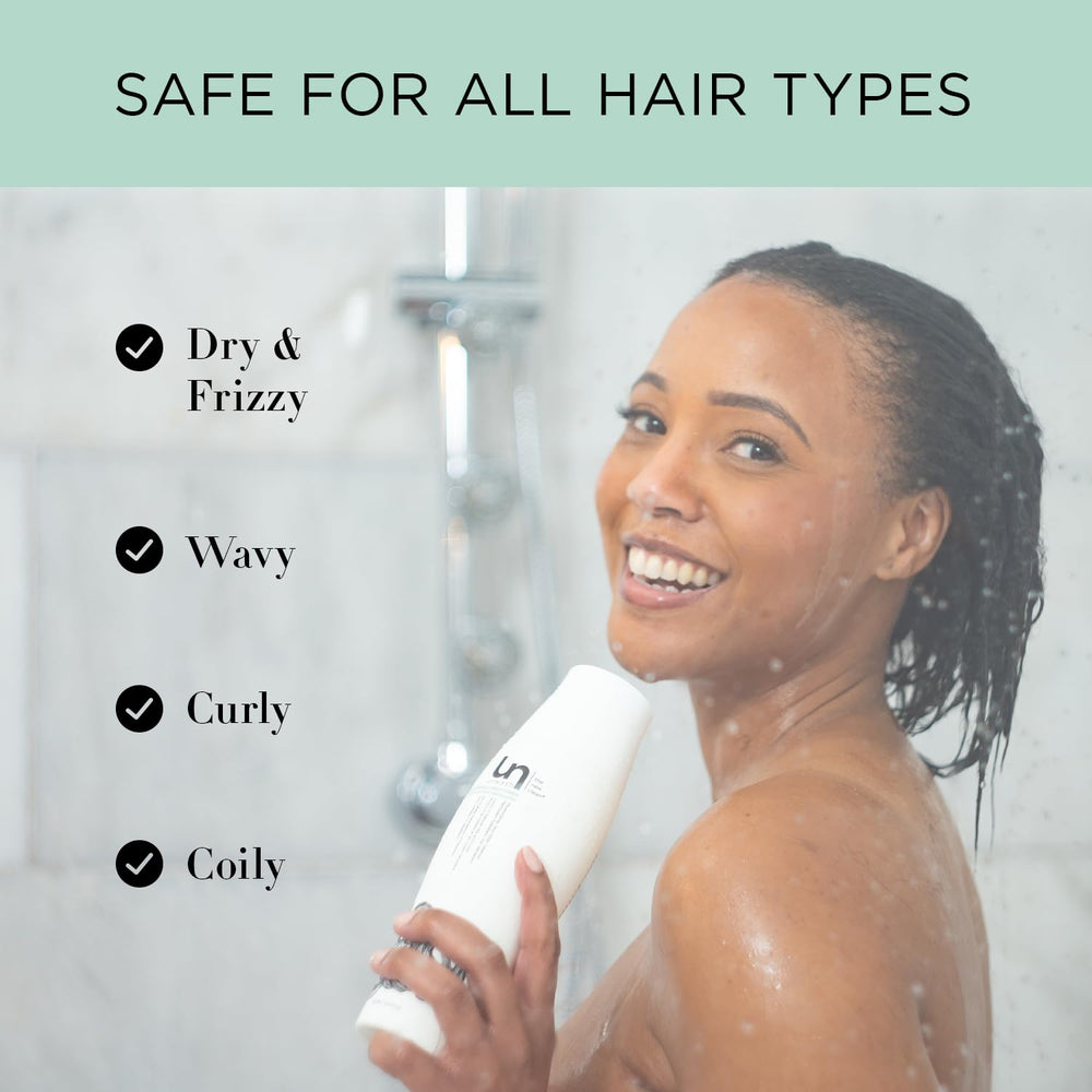 Product label highlights sulfate- and parabens-free formula for color-safe care.