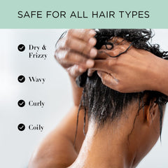 Unwash Bio-Cleansing Conditioner on hand for easy distribution through roots to ends.