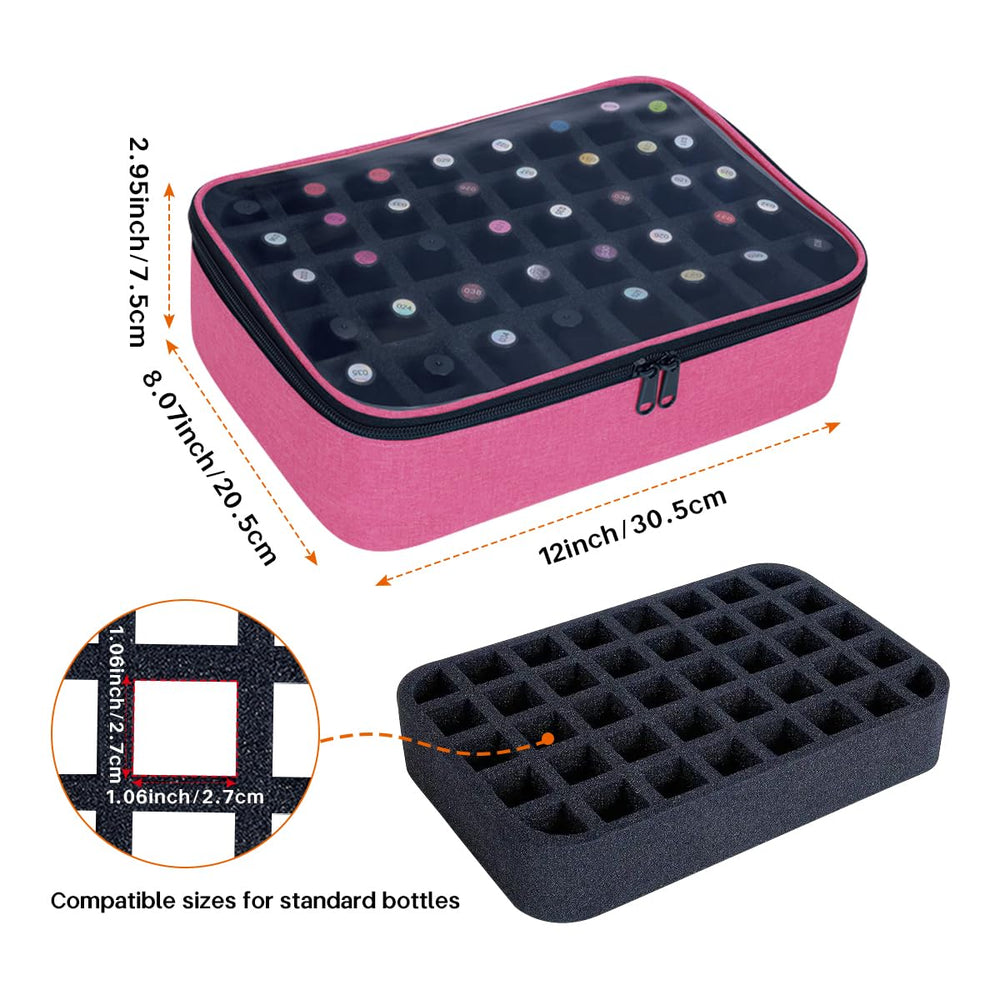 UOZL nail polish storage box doubles as a makeup kit after foam removal.