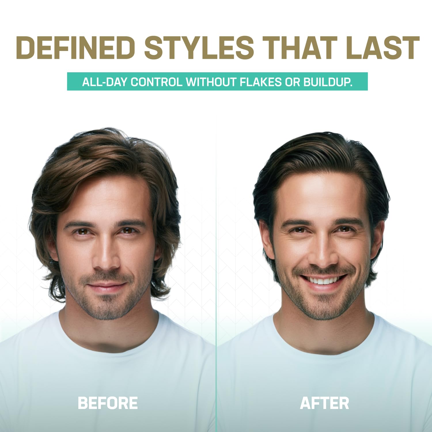 Uplift Provisions gel used for a slicked-back look with a clean finish.