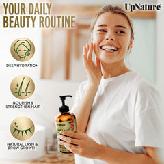 UpNature Castor Oil pump dispenser enables mess-free daily use