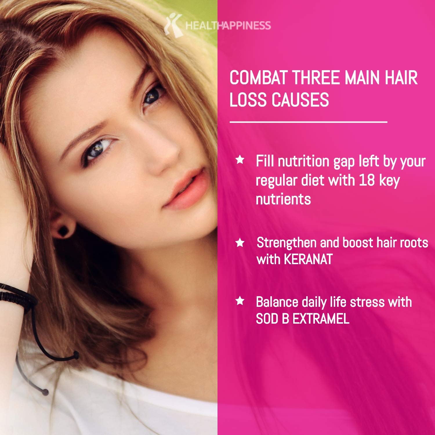 UpNourish hair vitamins capsules close-up for daily use